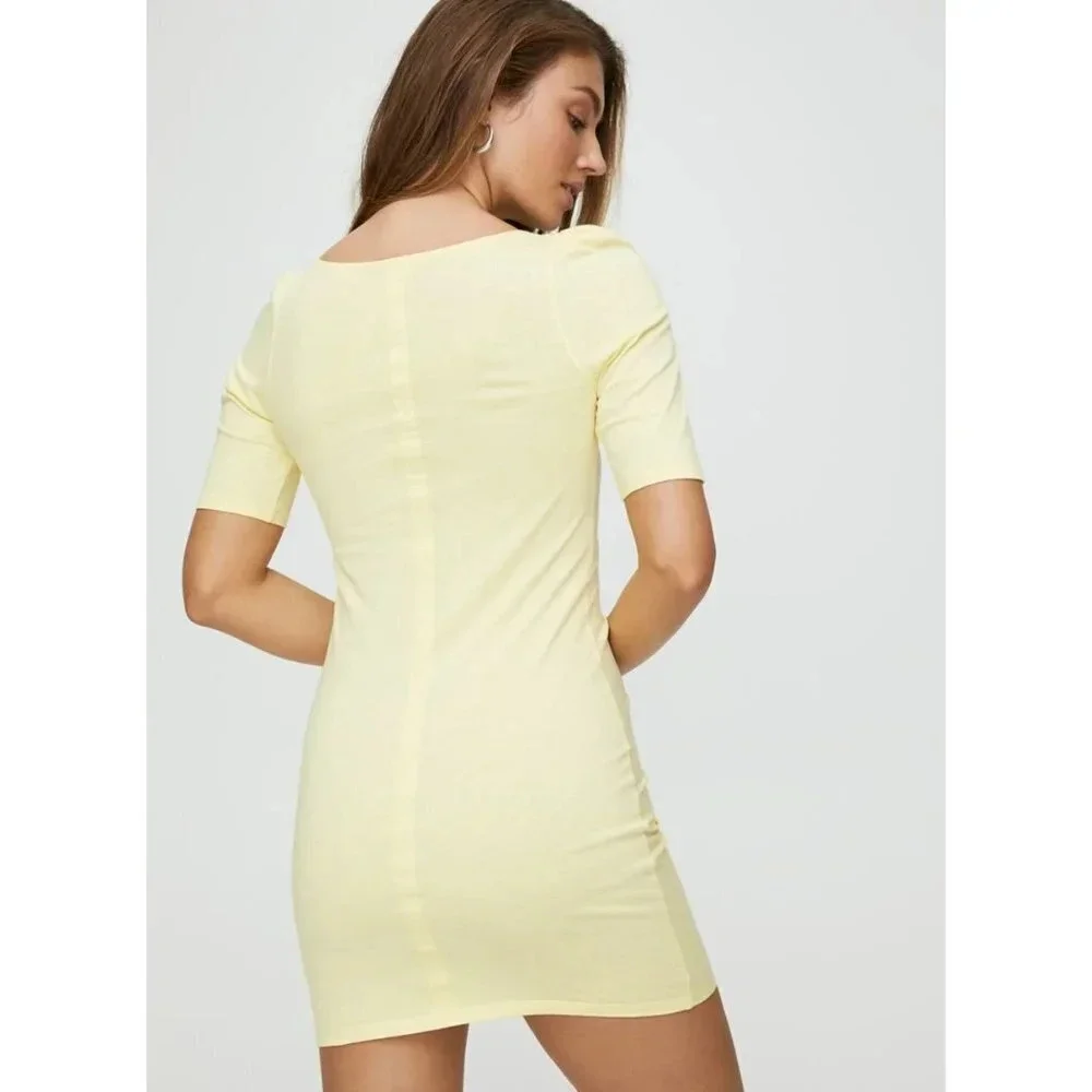 Wilfred Aritzia Nissa Dress Yellow-sz XXS